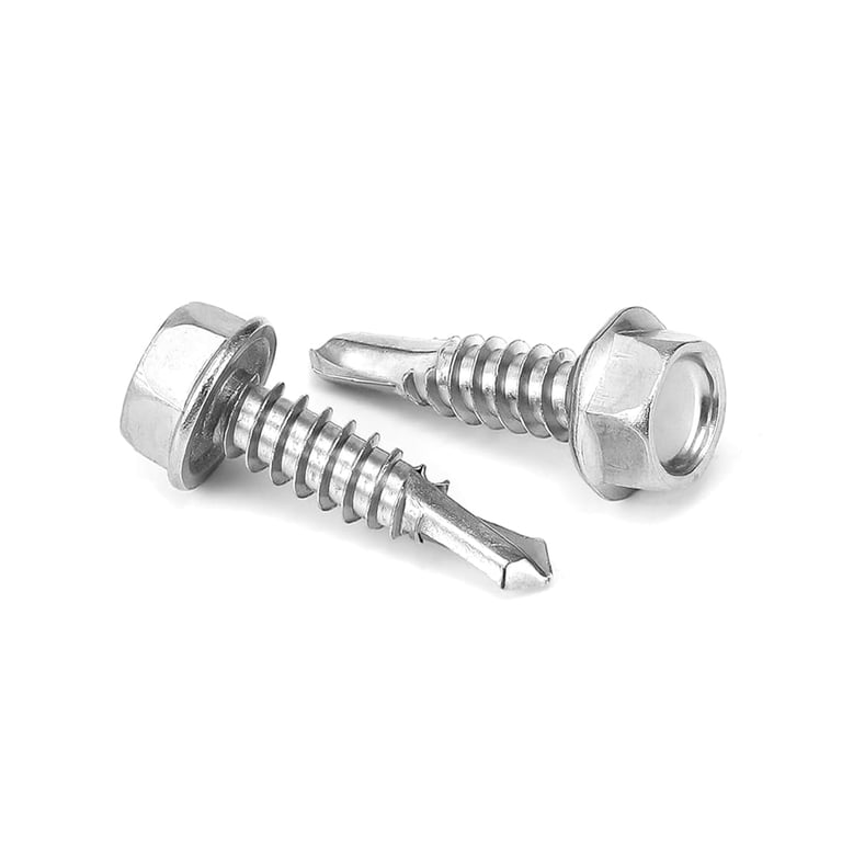 #8 Screw 1/2 inch Hex Head TEK Zinc – 10K Pack (Model 8)