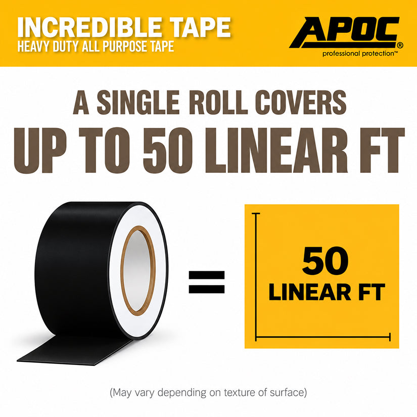 APOC Incredible Tape fleece-top roof repair tape roll 4 inch x 50 ft