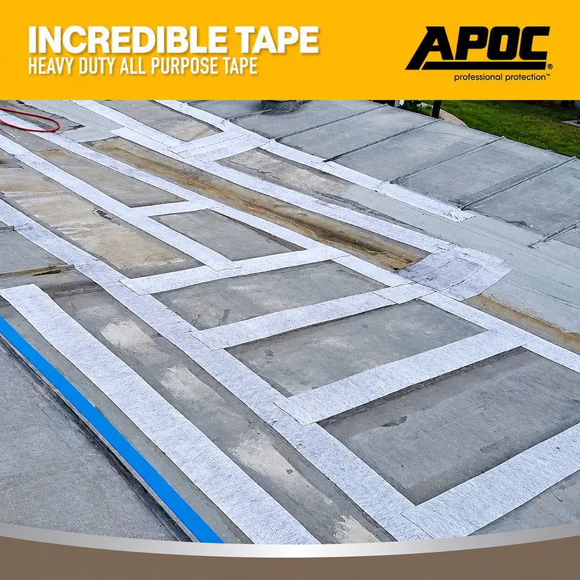 APOC Incredible Tape fleece-top roof repair tape roll 4 inch x 50 ft