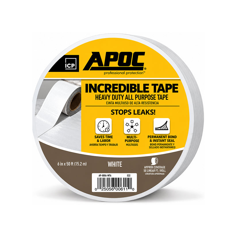 APOC Incredible Tape white heavy duty roof repair tape roll