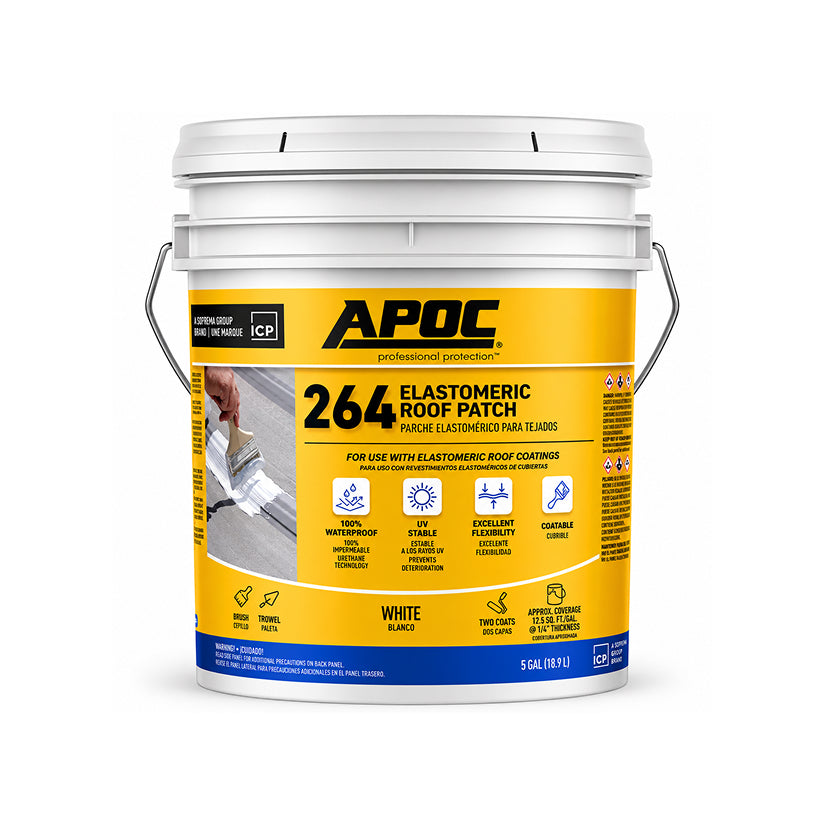 APOC 264 Flash N Seal white elastomeric roof patch pail