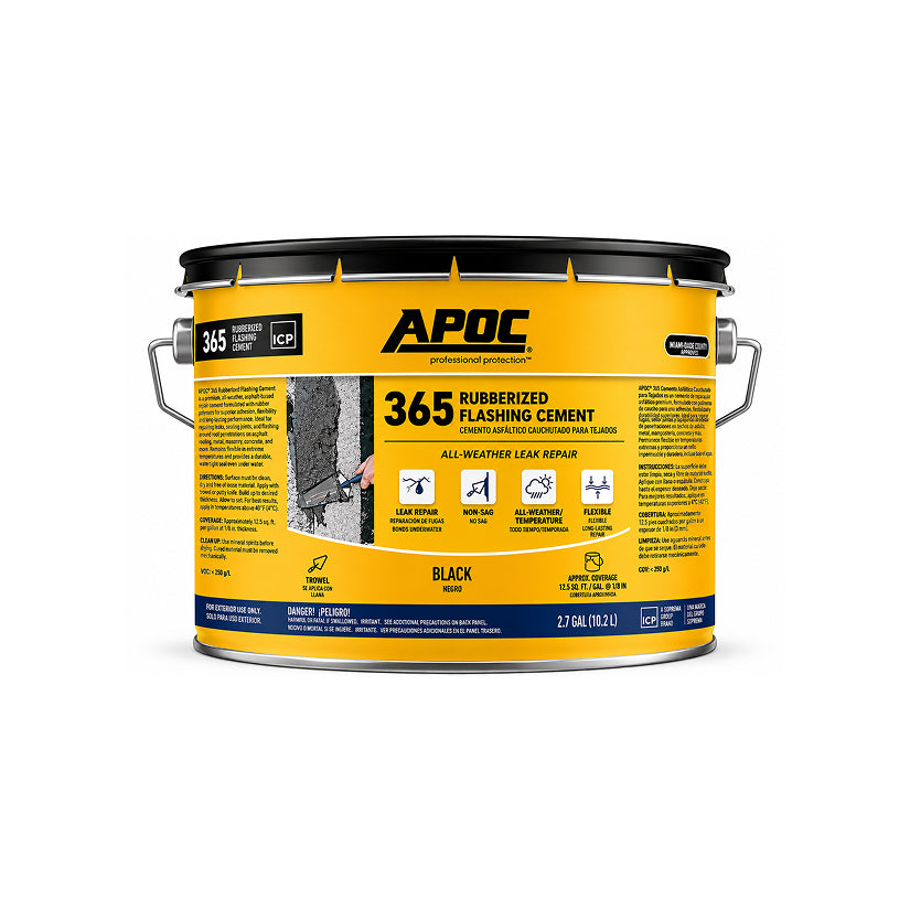 APOC 365 Eterna-Flash all weather rubberized flashing cement 3 gallon pail