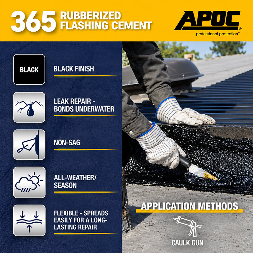 APOC 365 Eterna-Flash rubberized flashing cement 10.1 oz tube