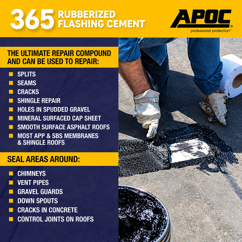 APOC 365 Eterna-Flash rubberized flashing cement 10.1 oz tube
