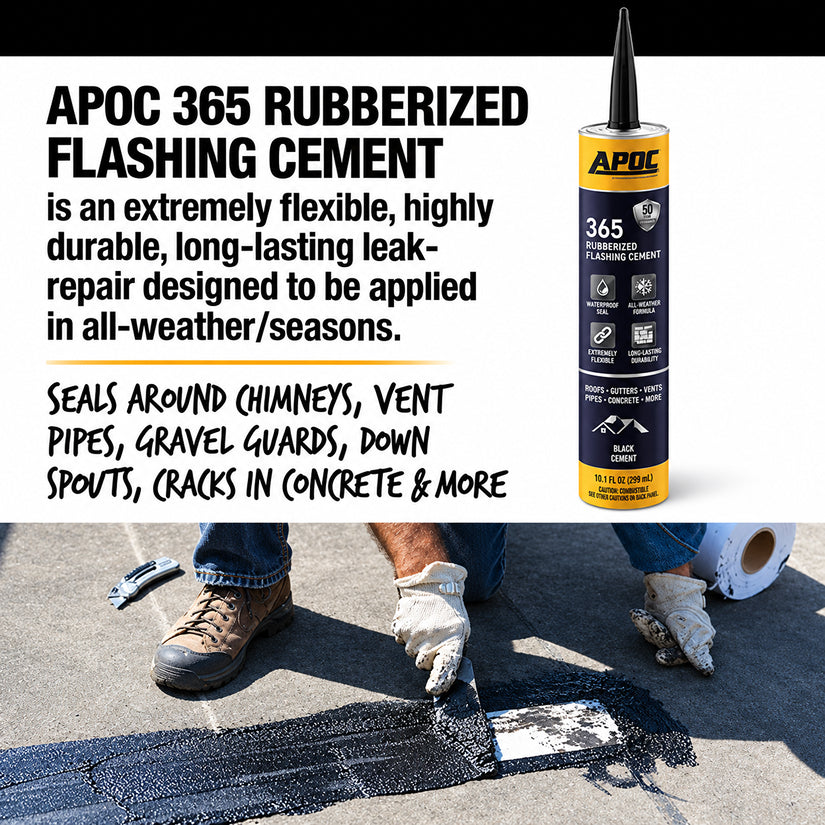 APOC 365 Eterna-Flash rubberized flashing cement 10.1 oz tube