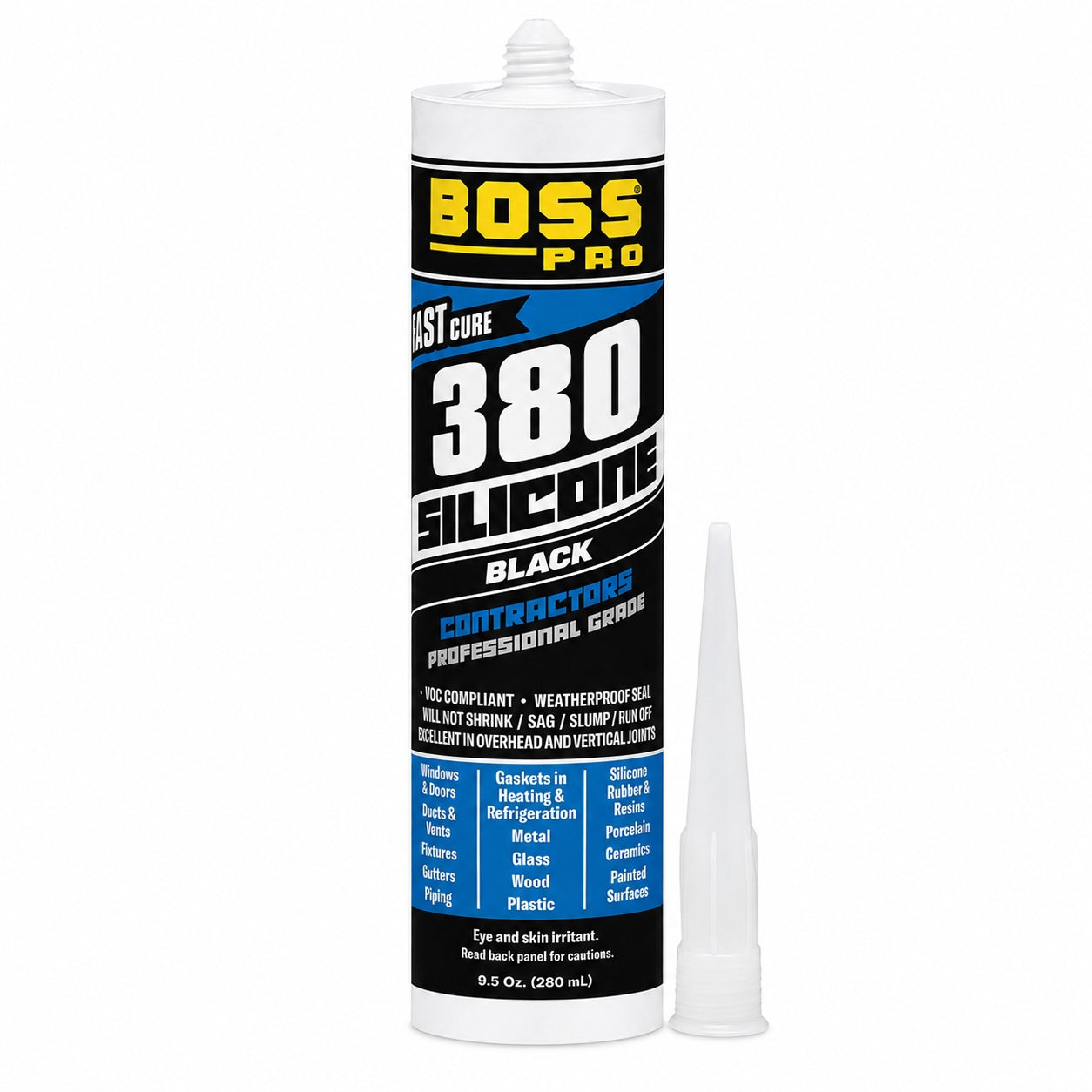BOSS 380 RTV Silicone Sealant 9.5 oz - Black