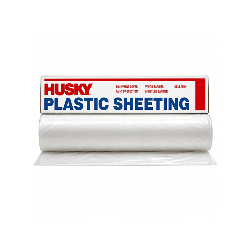 Husky 6 Mil Poly Film 10 ft x 100 ft – Clear