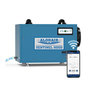 AlorAir Sentinel HD55 Blue WiFi crawl space and basement dehumidifier
