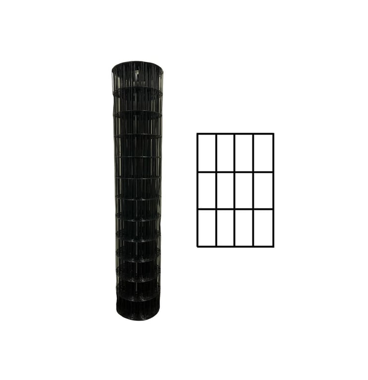 1/4" 48" x 100' PVC Black Mesh