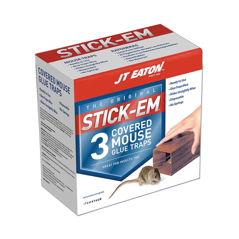 JTE STICK-EM Rat & Mouse Glue Trap, case
