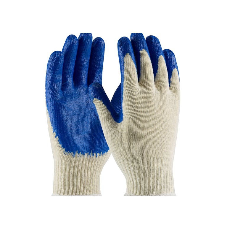 Blue Dipped Knit Gloves- 12 pair /pack