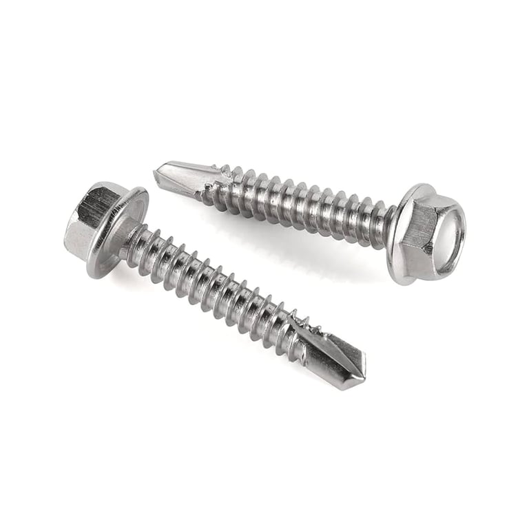 #8 screw 1" slot hex head zinc ndl pt 8K