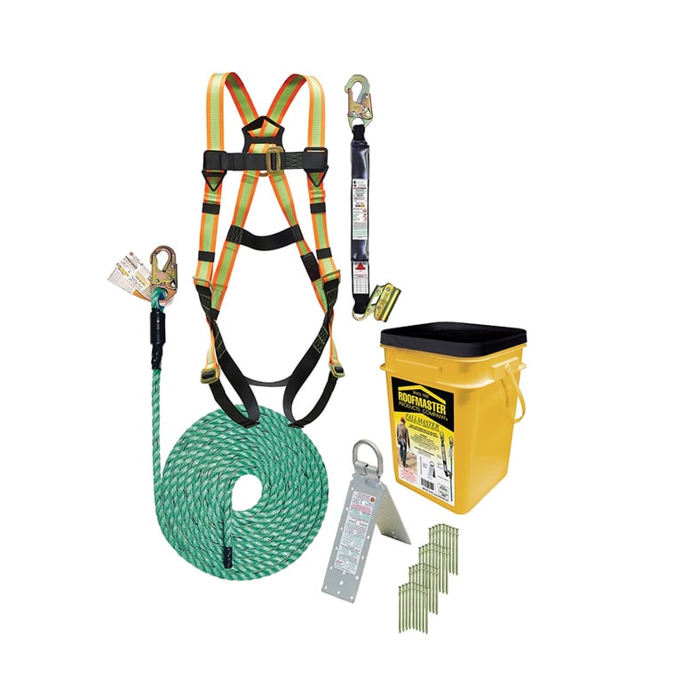 Roofmaster Products Fall Protection Harness Kit – 50 ft