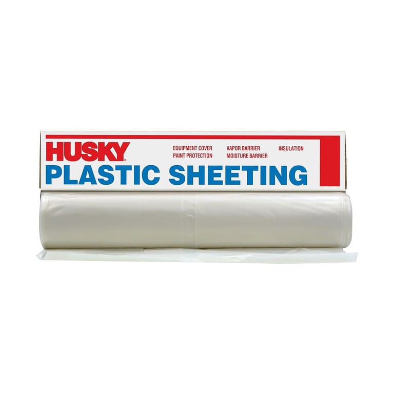 4 Mill Poly Film 10' x 100' Clear HUSKY