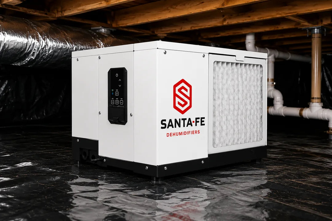 Santa Fe Oasis105 installed in a crawl space