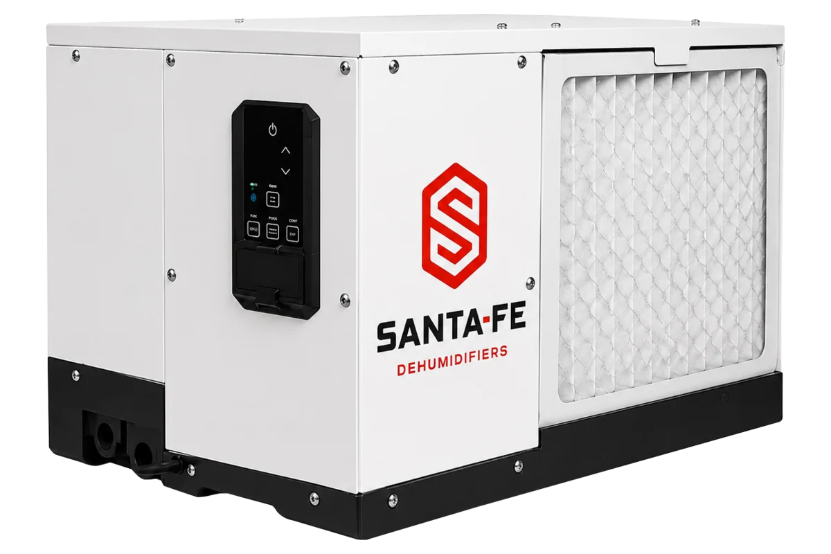 Santa Fe Oasis105 high-capacity crawl space and basement dehumidifier